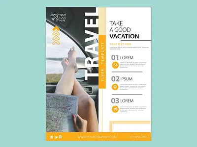 Travel Flyer adobe illustrator adobe photoshop advertising branding creative works design productdesign typography