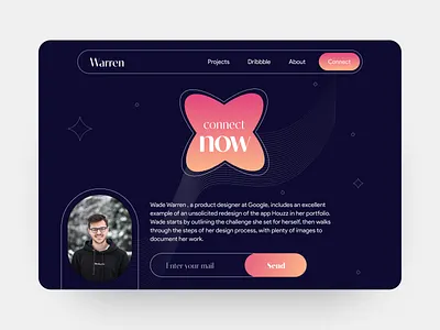 Warren - portfolio dailyui design figma landing page portfolio ui uidesign ux web