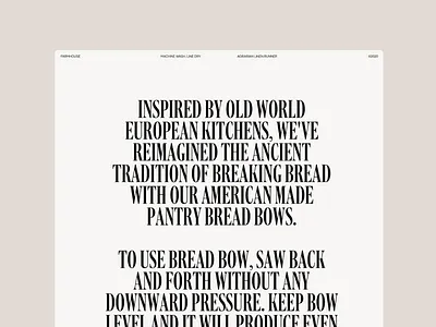 Farmhouse clean design grid header layout minimal typography web website whitespace