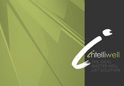 intelliWell - the ideal master well list system branding design graphic design illustration logo ui web design