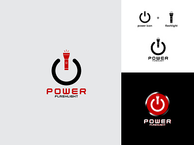 Power Flashlight branding combination logo company logo corporate creative logo custom logo dual meaning flashlight illustration logo logo design branding logo ideas logodesign logotype minimalist logo modern logo power simple