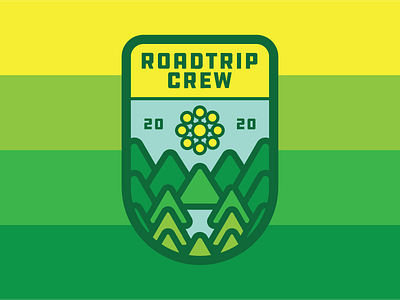 Patch for My COVID-19 Road Trip Crew badge badge design covid illustration line outdoor patch roadtrip