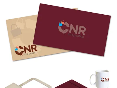 CNR Shopestop Logo & Business Card branding business card graphic design logo