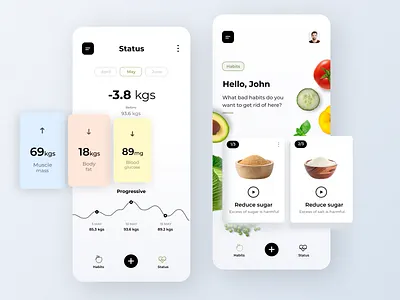 Health Tracking App amazing app concept design minimal ux