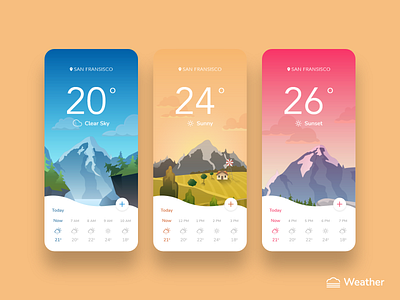 Weather app app design application forecast ui weather weather app