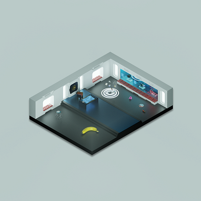 Office 3d art blender3d illustration