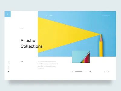 Artistic Collections color concept creative design design thinking digital art flat grid iconography interface layout minimal type typography ui design ui ux uiux web website whitespace