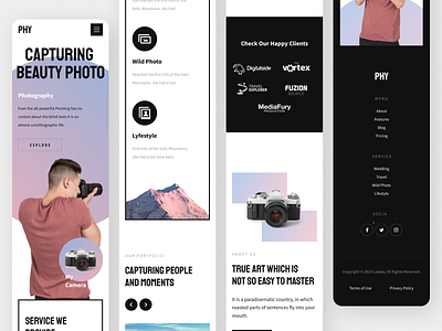 Photographer App app design graphic design icon illustrator minimal typography ui ux