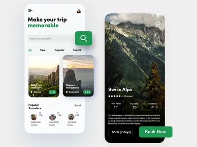 Explore Places App app design minimal typography ui ux