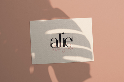 Logo - alie Nail Studio brand design branding design logo logo design nail salon serif font