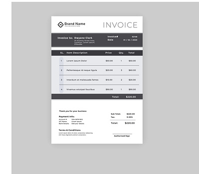 Invoice Design