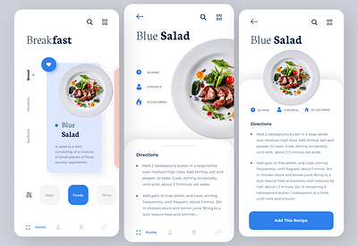 Food App app design icon minimal typography ui ux