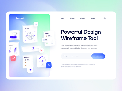 Payment 🤩 Based on Uranus - Wireframe Kit 2021 code css freebie glass glassmorphism gradient html template ui ui8 uiux web design