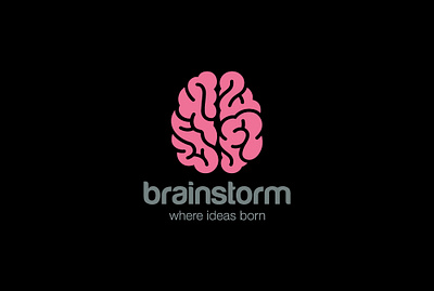 Brain Storm branding design logo minimal ui vector