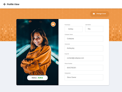 Profile View changecover profile profile view simpleui siranjeevi ui ux yellowui