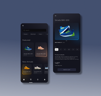 Shoe Store App design ecommerce figma shoes shoes app store app ui uiux ux