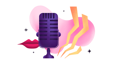 Speech Recording conference design graphic design illustration lips mic microphone object press sing speaker speech tribune vector voice