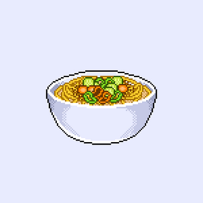 Noodles in Pixel Art 8bit 8bitart design food illustration marwanpixels noodles pixel art pixelart pixelartfood pixelartist