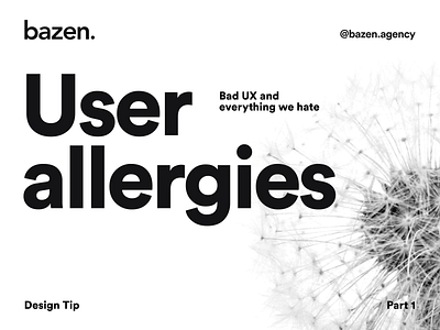 UI Tip - User allergies bazen agency button design color contrast contrast daily ui dailyui dailyuichallenge design thinking design tips dropdown dropdown menu live chat loading bar loading screen ui design uiux ux design uxdesign uxui