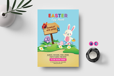 Easter Egg Hunt Flyer Template easter party flyer