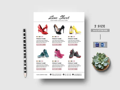 Line Sheet Flyer Template wholesale line sheet