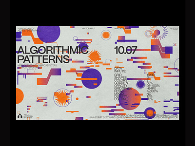 Algorithmic Patterns abstract algorithmic animation art branding concept data design generative gradient graphic design illustration modern pattern poster programming typography vector