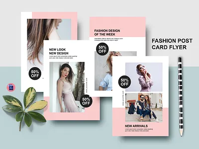 fashion post card flyer fashion marketing fashion post card flyer template