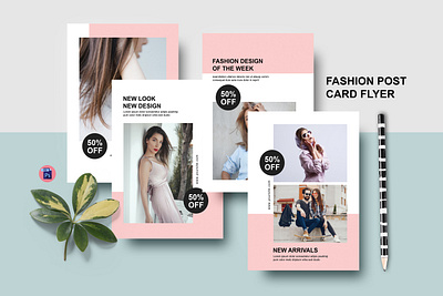 fashion post card flyer fashion marketing fashion post card flyer template