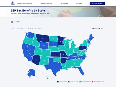 CB529 Map Updates college fund map money united states