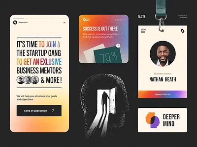 Deeper Mind Brand Identity brand identity brand sign branding business design halo halo lab identity logo logo design logotype marketing packaging smm startup