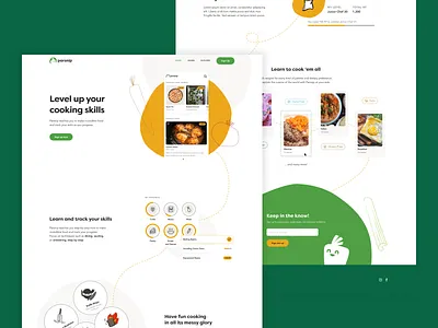 Parsnip - Marketing apron badges campaign cooking cooking app family fun golden path healthy kitchen learning app marketing marketing collateral marketing page parsnip snippy spatula