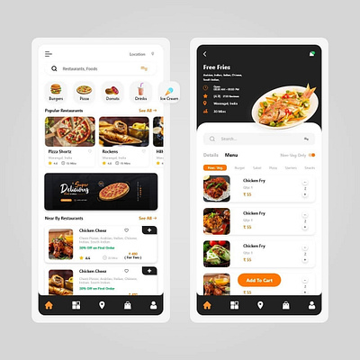 Food delivery Mobile app UIUX design app design mobile app mobile app design mobile design mobile ui ui uiux design agency uiuxdesign uiuxdesigner ux web