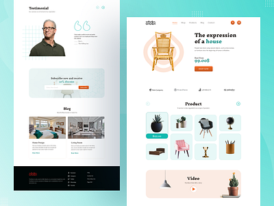 Furniture Landing Page Design clean design digital furniture illustration interface landing landing page design landingpage minimal project typography ui uiux ux web web design website website design websitedesign