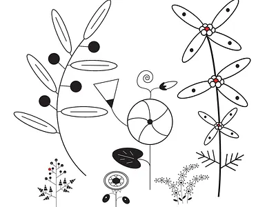 Vector Flowers Illustration in Scandinavian style black and white design art flower logo flowers flowers illustration geometric art geometric design geometric illustration illustration illustration art illustration digital illustrations minimalist minimalist design minimalist logo minimalistic art minimalistic design scandinavian design scandinavian style vector