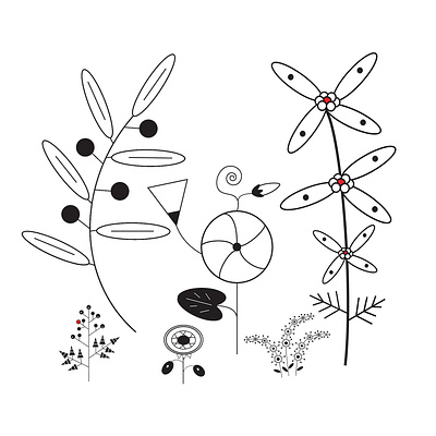 Vector Flowers Illustration in Scandinavian style black and white design art flower logo flowers flowers illustration geometric art geometric design geometric illustration illustration illustration art illustration digital illustrations minimalist minimalist design minimalist logo minimalistic art minimalistic design scandinavian design scandinavian style vector