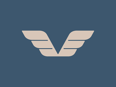 V Shaped Wing Logo airline branding dailylogochallenge graphic design logo v shaped volant wings