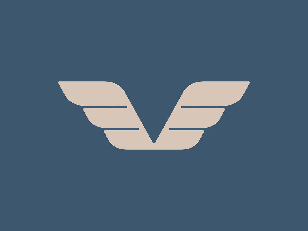 V Shaped Wing Logo by AF on Dribbble