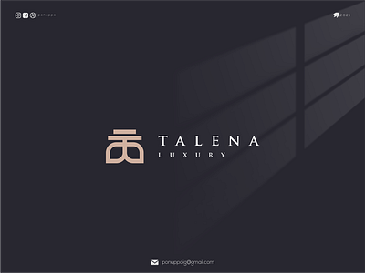 Talena Luxury awesome logo brand design branding design flatdesign letter logo logodesign logomaker logotype luxurylogo modern logo ui ux