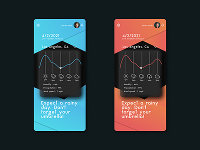Neumorphism Weather app UI concept app design flat minimal ui ux vector weather weather app weather forecast web