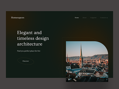 Homesapces website branding design flat minimal typography ui web