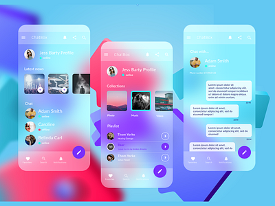 app chatbox design digital ui ux vector