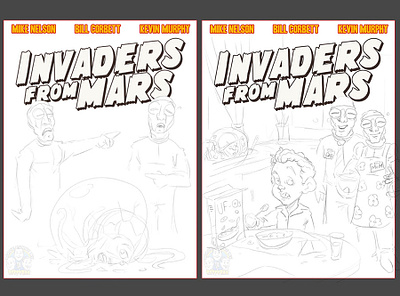 Concept Sketches for RiffTrax: Invaders From Mars concept drawing illustration mst3k rifftrax sketch sketches