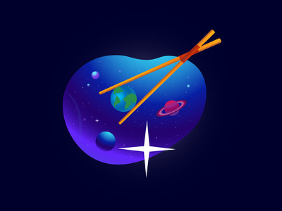 Galaxy Food food galaxy graphic design illustration