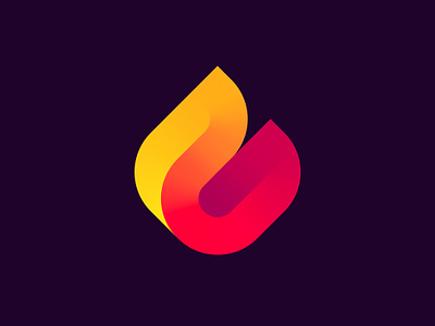 Flame logo ( sold ) branding fire flame flames gradient hot light logo