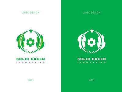 Solid Green Industries Logo branding green illustrator logo vector