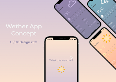 Weather App Concept app design design figma ios app ui ui ux uiux design ux weather app