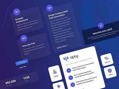 De-Fi Website - UI Elements branding cards ui components creative design elements illustration minimal ui ui elements ux