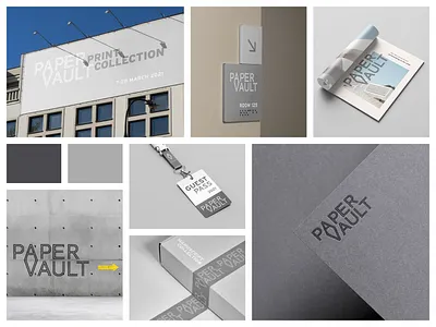 Paper Vault Branding brand brand design brand identity branding branding agency branding and identity branding concept branding design branding design agency branding designer color palette gallery logo logo design logodesign logotype