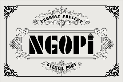 Ngopi | Stencil Font