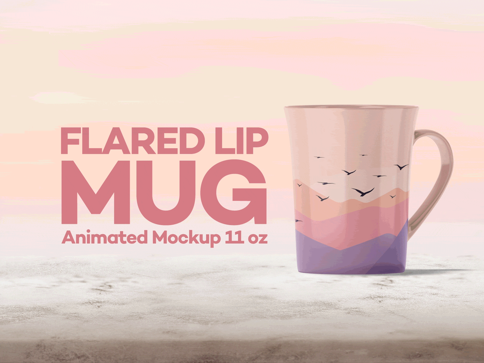 Flared Lip Mug Animated Mockup 11oz 11 oz animated cup download flared mockup mug psd utensil